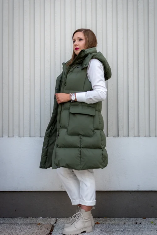 Kamizelka puchowa JULIA — khaki