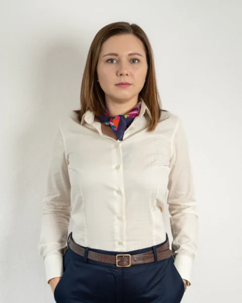 Koszula kremowa elegancka — kurza stopka